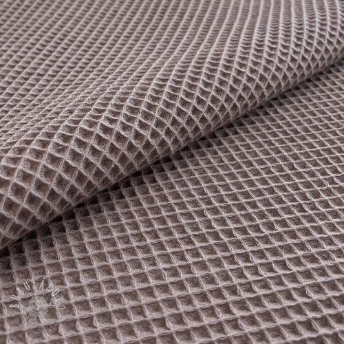 Bavlna s vaflovou väzbou taupe