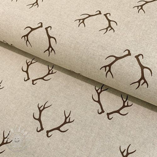 Dekoračná látka Linenlook Deer antlers