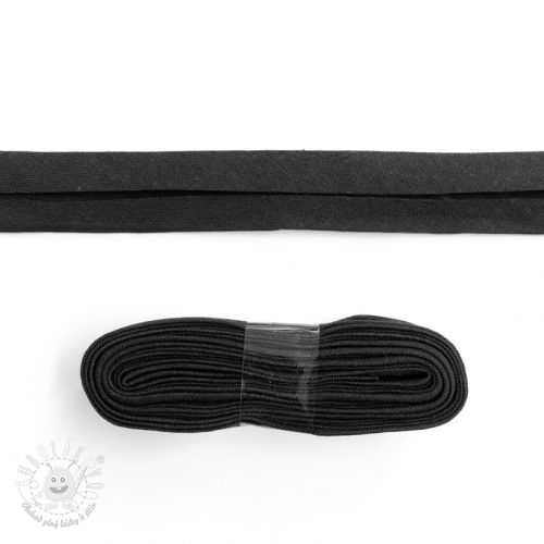 Lemovací prúžok bavlna - 3 m black