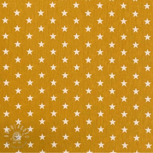 Bavlnená látka Petit stars ochre