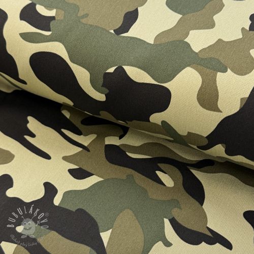 JEANS DENIM STRETCH Camouflage camo green