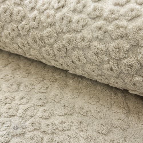 Fleece JACQUARD Flowers ecru