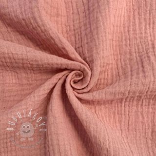 Dvojitá gázovina/mušelín soft rose ORGANIC