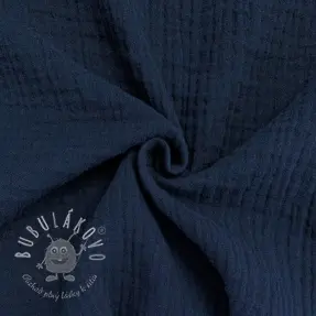 Dvojitá gázovina/mušelín navy