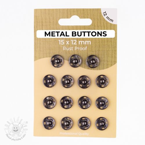 Stláčací gombík METAL 12 mm anthracite