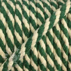 Bavlnená šnúra 5 mm green ecru