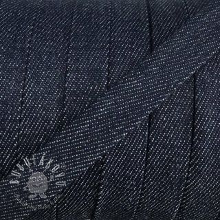 Bavlnená šnúra plochá 15 mm Denim navy