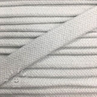 Bavlnená šnúra plochá 13 mm biela