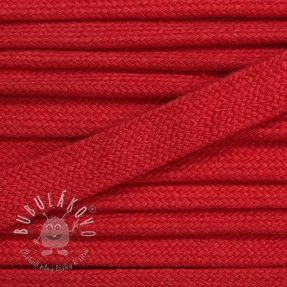 Bavlnená šnúra plochá 13 mm červená