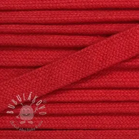 Bavlnená šnúra plochá 13 mm červená