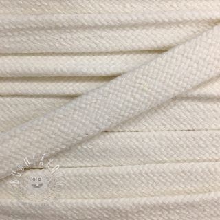 Bavlnená šnúra plochá 13 mm krémová