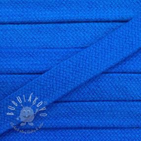 Bavlnená šnúra plochá 13 mm modrá