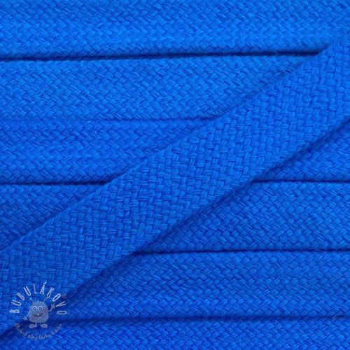 Bavlnená šnúra plochá 13 mm modrá