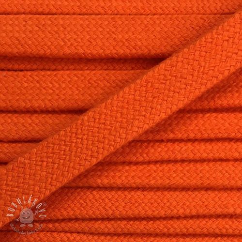 Bavlnená šnúra plochá 13 mm oranžová