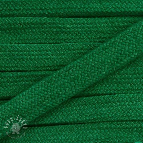Bavlnená šnúra plochá 17 mm zelená tmavá
