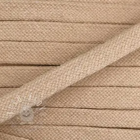 Bavlnená šnúra plochá 15 mm beige