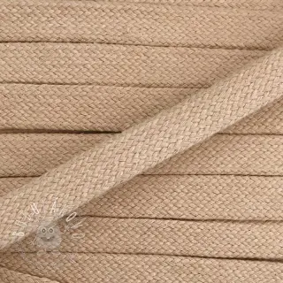 Bavlnená šnúra plochá 15 mm beige