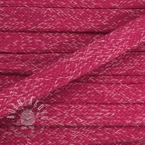 Bavlnená šnúra plochá 15 mm melange fuchsia