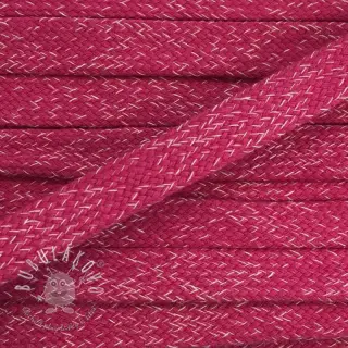 Bavlnená šnúra plochá 15 mm melange fuchsia