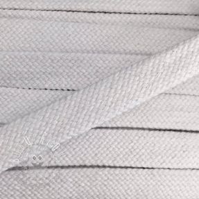 Bavlnená šnúra plochá 15 mm white