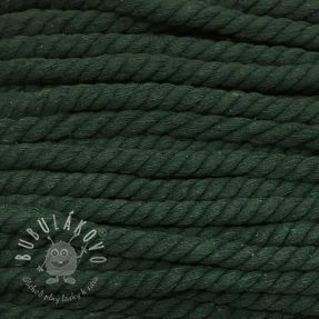 Bavlnená šnúra točená 12 mm zelená tmavá