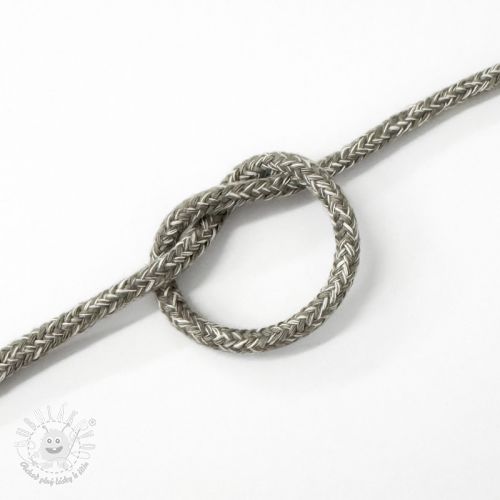 Bavlnená šnúra 5 mm MELANGE light grey