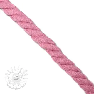 Bavlnená šnúra točená 2,5 cm rose