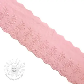 Krajka Double flower pink