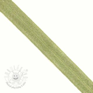 Lemovacia guma glitter 20 mm lime