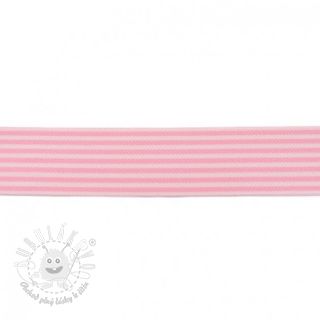 Guma hladká 4 cm Stripe light pink