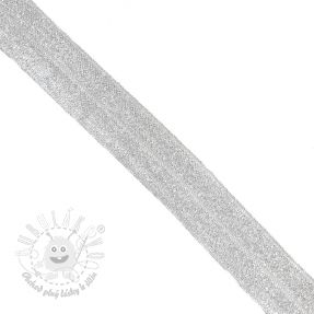 Lemovacia guma glitter 20 mm white