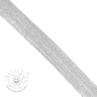 Lemovacia guma glitter 20 mm white