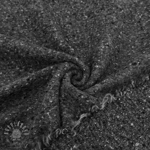 Kabátovina PRATO wool dark grey melange