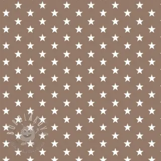 Bavlnená látka Petit stars taupe