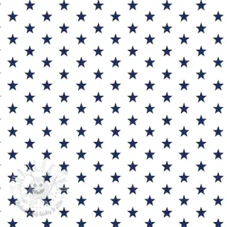 Bavlnená látka Petit stars white/navy