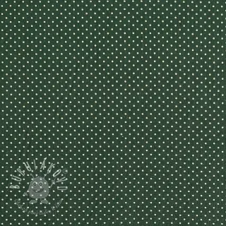 Bavlnená látka Petit dots dark green