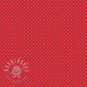 Bavlnená látka Petit dots red