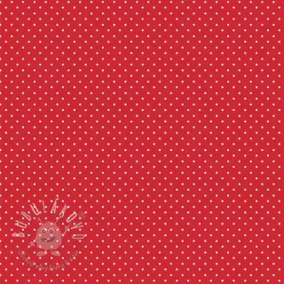 Bavlnená látka Petit dots red