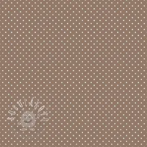 Bavlnená látka Petit dots taupe