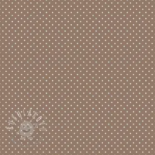 Bavlnená látka Petit dots taupe