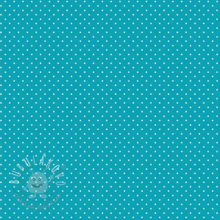 Bavlnená látka Petit dots turqouise