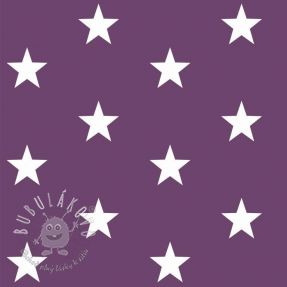 Bavlnená látka Stars purple