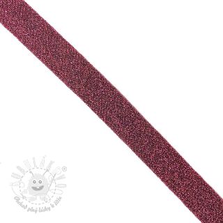 Šikmý prúžok LUREX dark pink