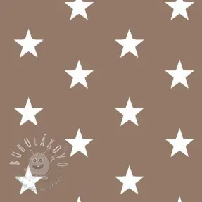 Bavlnená látka Stars taupe
