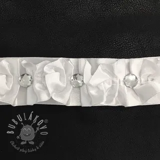 Saténová stuha Crystal white