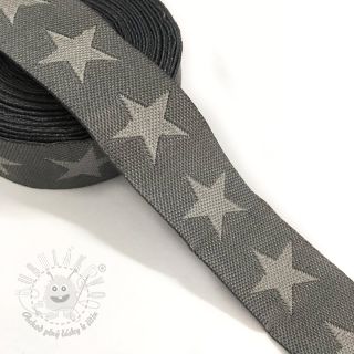 Stuha Stars dark grey/light grey