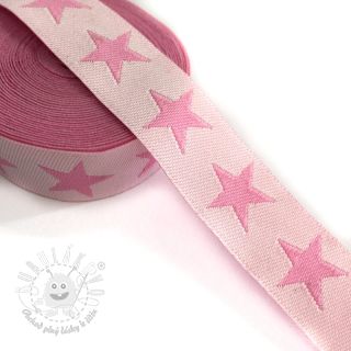 Stuha Stars light pink/pink