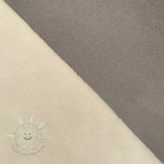Umelá koža semiš ALASKA ecru/taupe