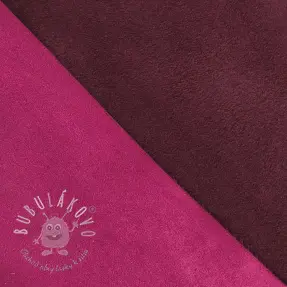 Umelá koža semiš ALASKA fuchsia/amethyste