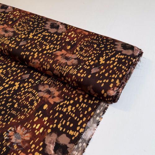 Viskóza SATIN Abstract flow digital print